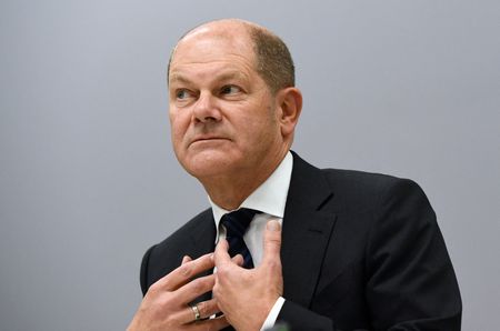 German Finance Minister Olaf Scholz of the Social Democratic Party (SPD) speaks during an interview with Reuters in Berlin, Germany, February 19, 2020. REUTERS/Annegret Hilse