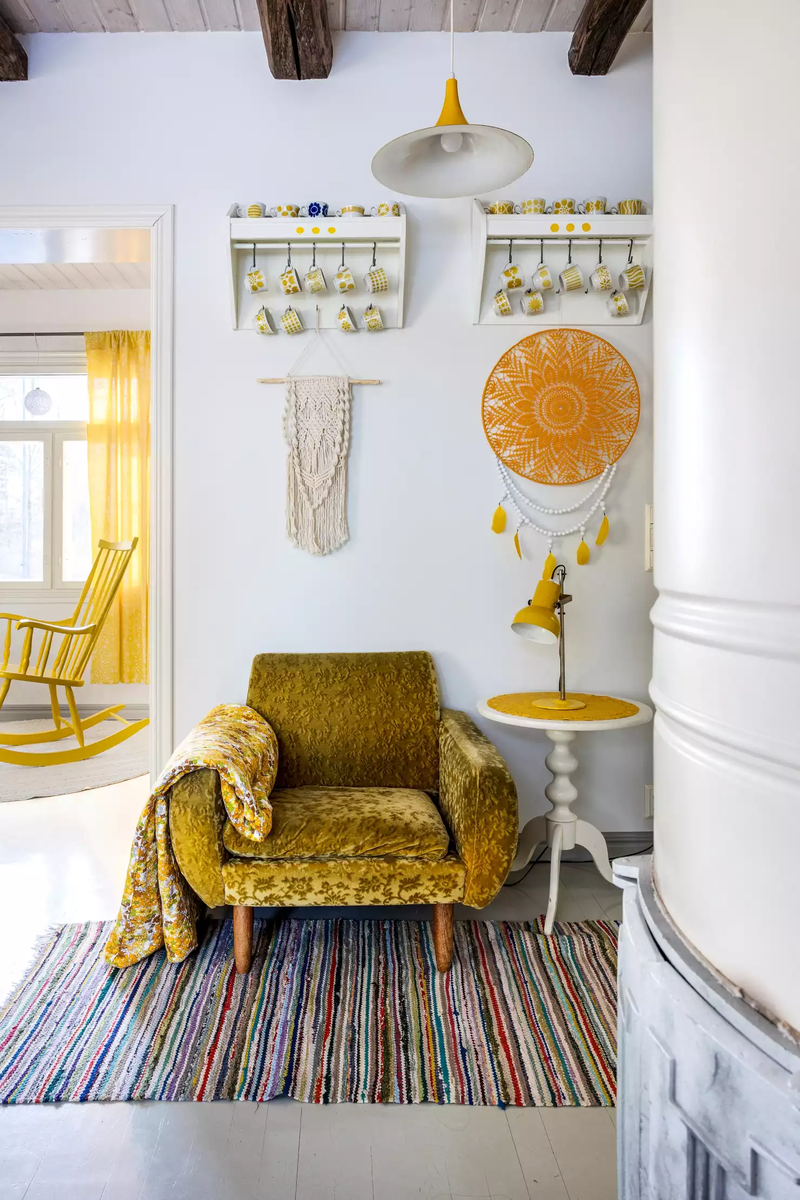 Хозяйка этого дома сходит с ума по желтому цвету. Смотрите, как она живет декор,для дома и дачи,идеи и вдохновение,интерьер