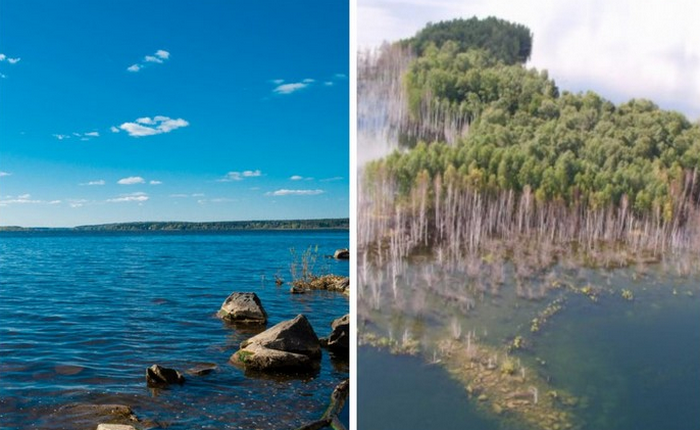 В озере Увильды лечебная вода голубого оттенка.