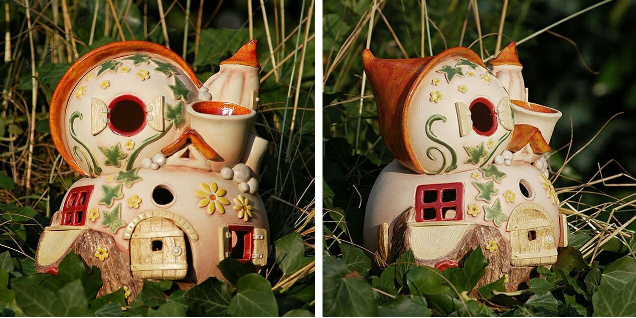Домики для фей: волшебные керамические подсвечники Antje Rosemann вдохновляемся,декор,керамика