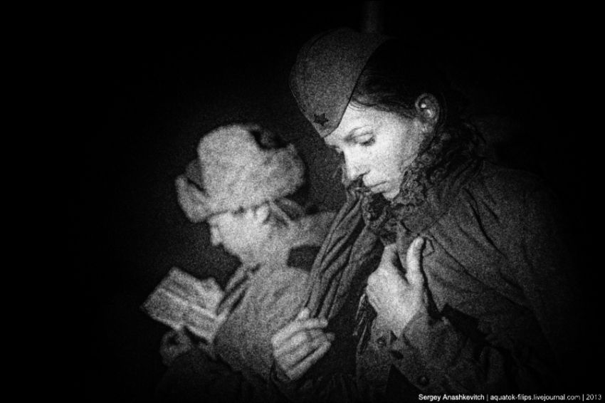 реконструкция, война, взгляд, девушки, женщины