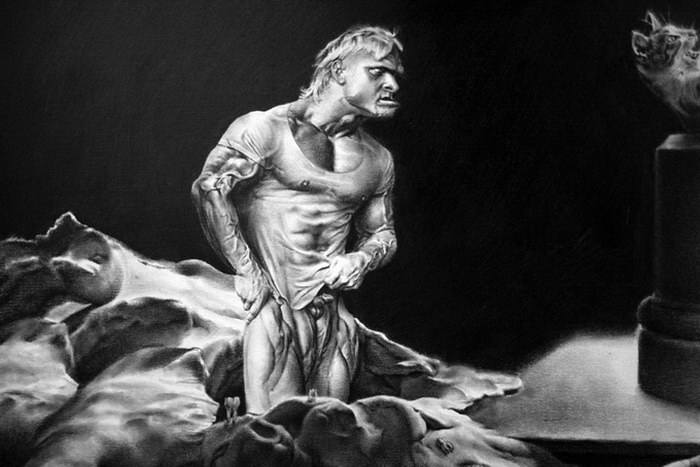 Художник выражает свой внутренний мир с помощью очень странных детальных картин Художник выражает свой внутренний мир с помощью очень странных детальных картин