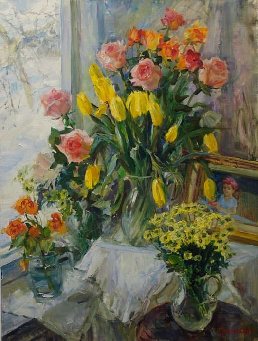 Художник Елена Сальникова. Про Мишкины яблоки 