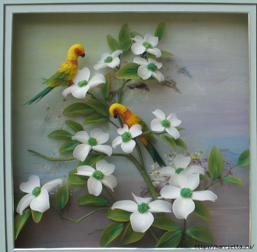 Птицы и цветы из капрона. Идеи и мастер-класс 