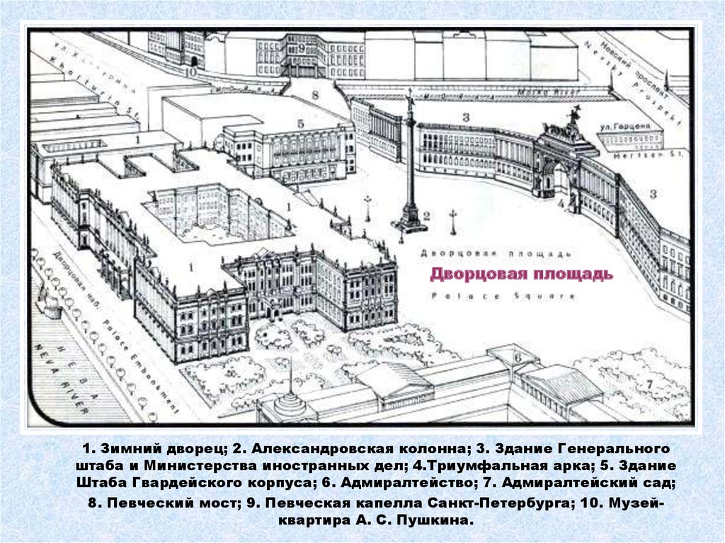 План мероприятий на дворцовой площади