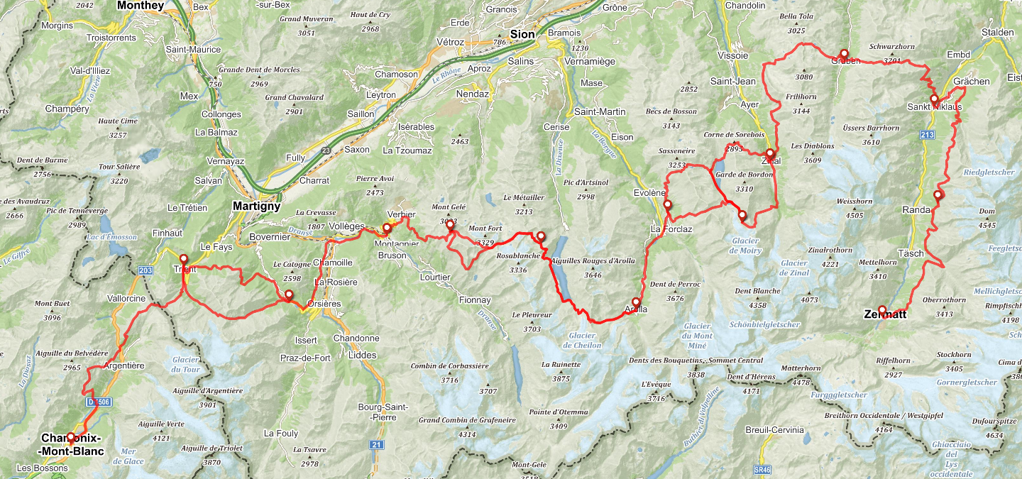 Пешком по Альпам: Haute Route