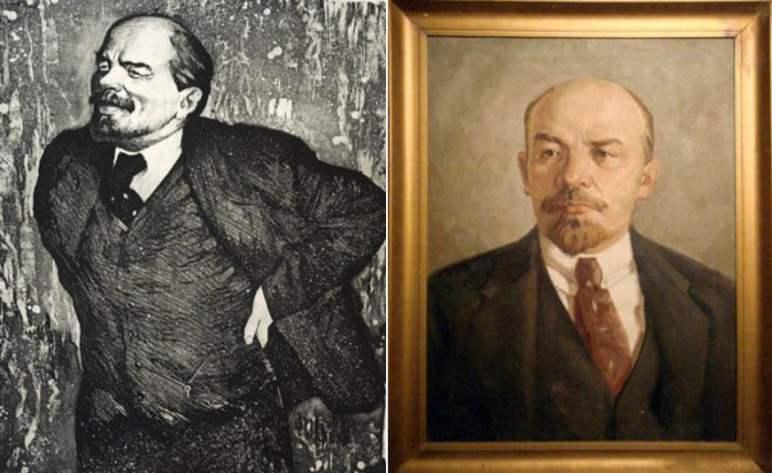 На всех портретах и скульптурах Ленин обычно изображался в однотипной одежде