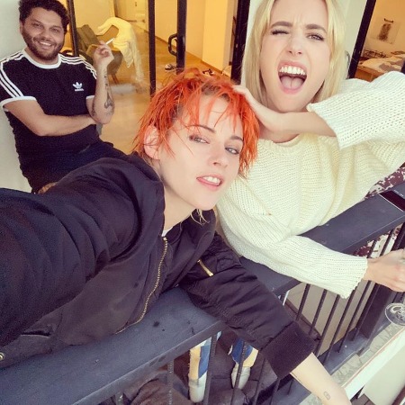 Кристен Стюарт покрасила волосы в оранжевый цвет Было/Стало