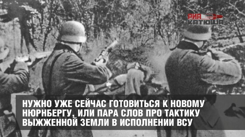 Нужно уже сейчас готовиться к новому Нюрнбергу, или Пара слов про тактику выжженной земли в исполнении ВСУ украина