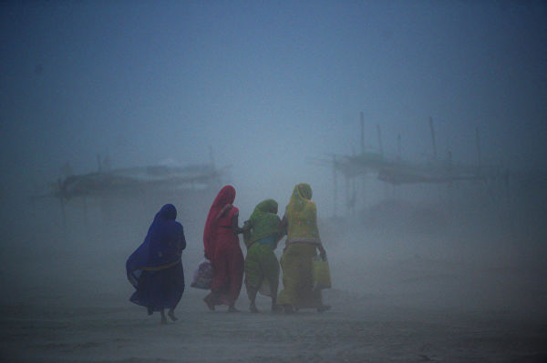 Пыльная буря в Сангаме, Индия