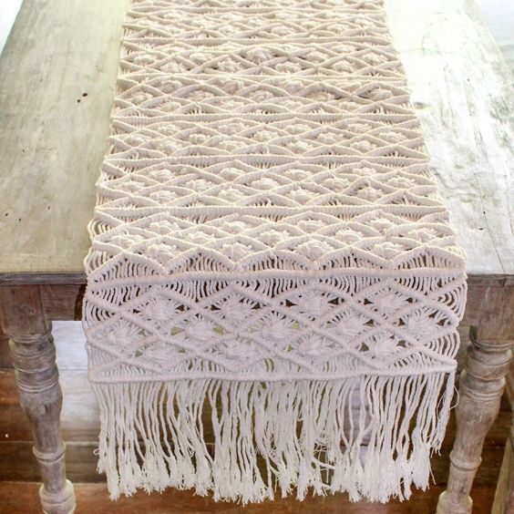 Оригинальные дорожки макраме на стол Оригинальные дорожки макраме на стол идеи