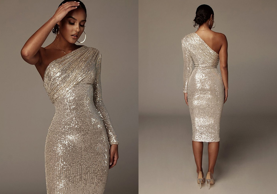 Платье С Пайетками С Открытой Спиной фото 2