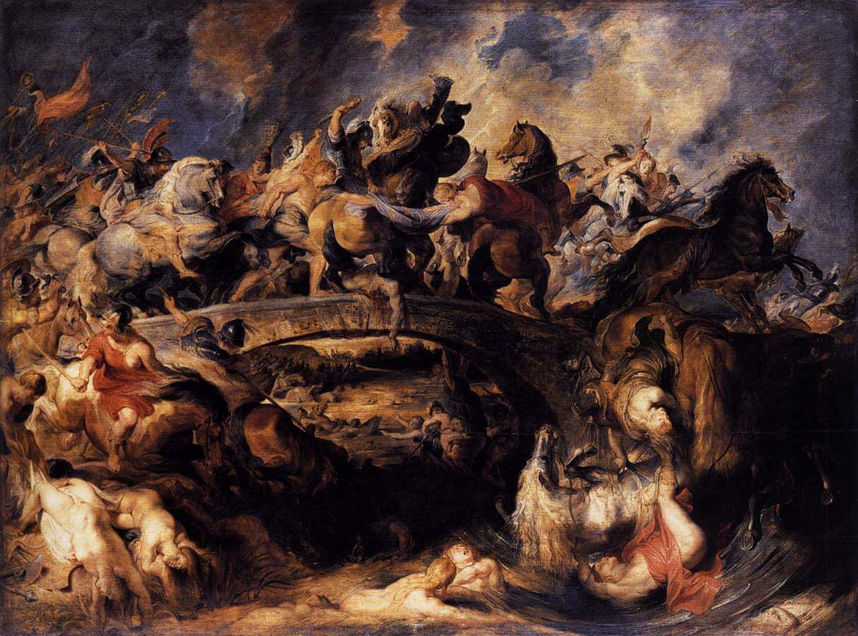 Питер Пауль Рубенс «Битва греков с амазонками», 1617.