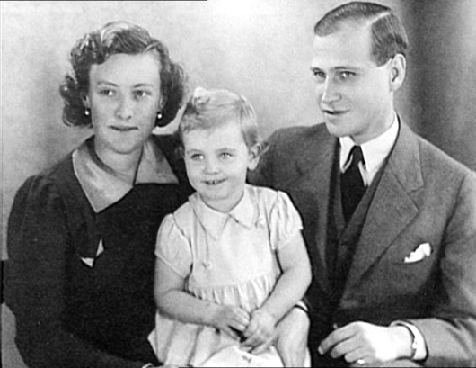 Младший сын герцога Людвиг с женой Маргарет и Йоханной, 1938 год