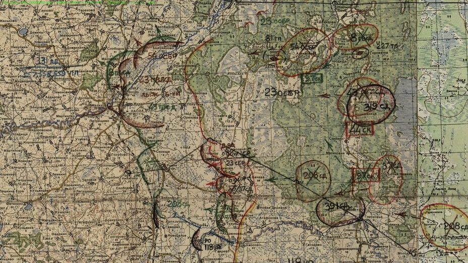 ​Положение 22-й армии к 20 января 1944 года. https://pamyat-naroda.ru - Успехи генерала Попова | Warspot.ru