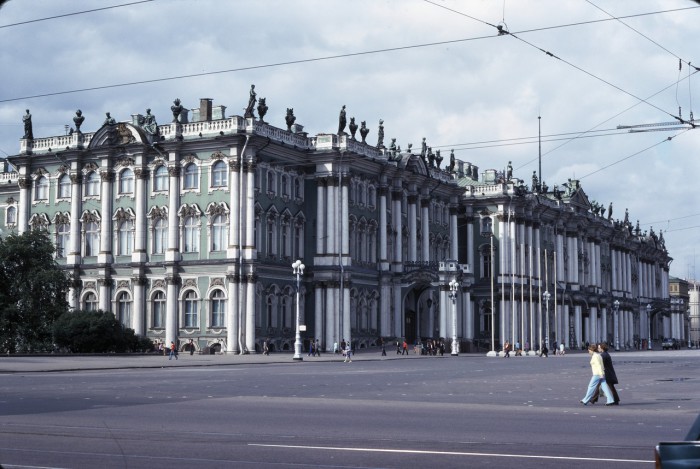 Вид на Зимний дворец. СССР, Ленинград, 1975 год. 