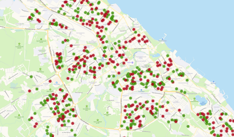 Онлайн карта коронавируса петрозаводск