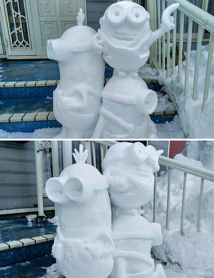 Очаровательные снежные фигуры на японских улицах может, снега, mokomoko_2015, когото, творчества, кажется, японца, сравнению, стали, снеговиков, аниме, другой, Рядом, очаровать, Джокондой, далекого, человека, сделанные, скульптура, очаровательная