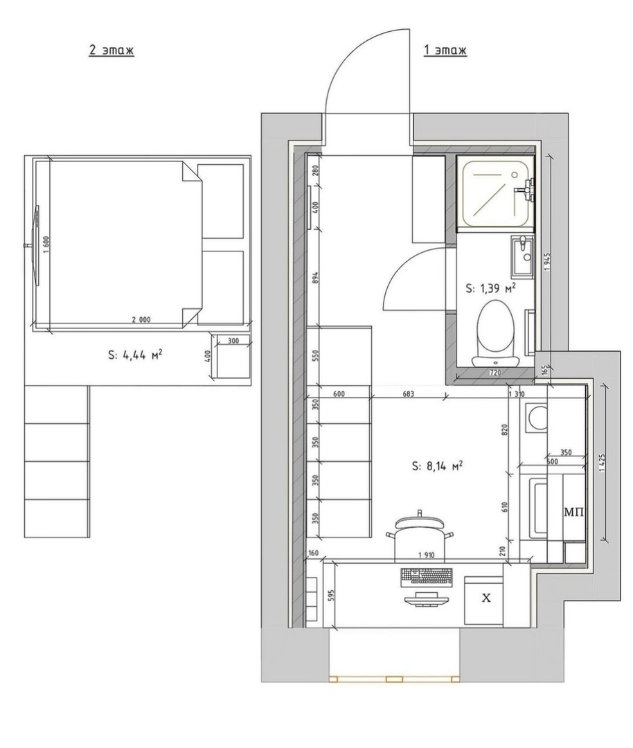 Квартира из коммуналки на 14 квадратах в самом центре Питера место, здесь, квартира, также, получилось, хранения, сделать, рабочее, можно, совсем, квартире, места, хозяина, квадратных, уровне, санузел, холодильник, небольшой, соседей, может