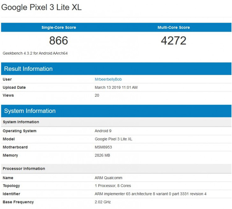 Недорогой смартфон Google Pixel 3 Lite XL может получить 3-летний чипсет Snapdragon 625 новости