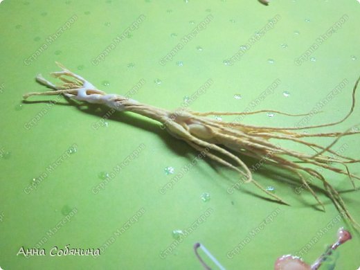 Мастер-класс Поделка изделие Моделирование конструирование Колосок из гофрированной бумаги Бумага гофрированная Крупа фото 20