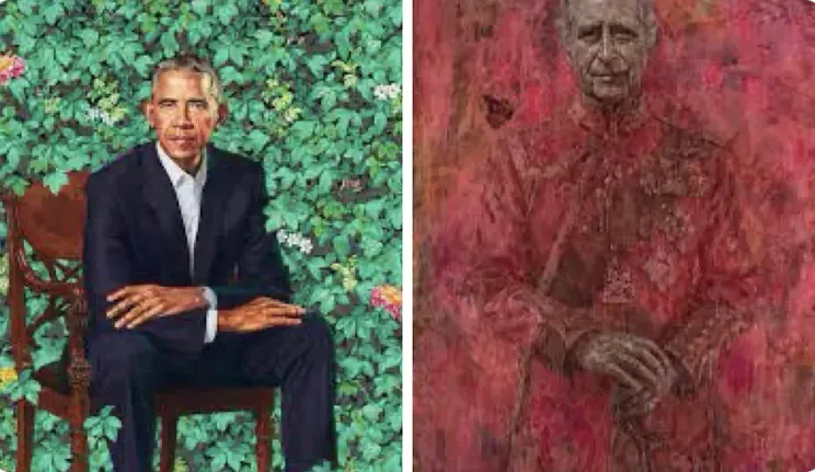Надо сказать, это не первый странный портрет первого лица государства: Бараку Обаме тоже досталось в своё время/Фото: скриншот из соцсетей