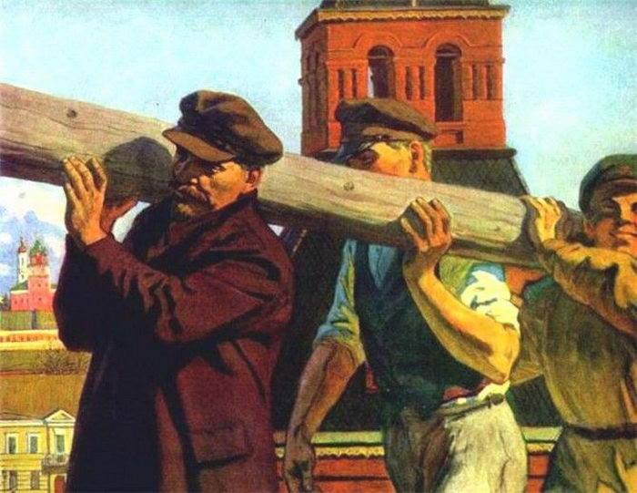 «Ленин на субботнике» часто становился темой полотен и плакатов