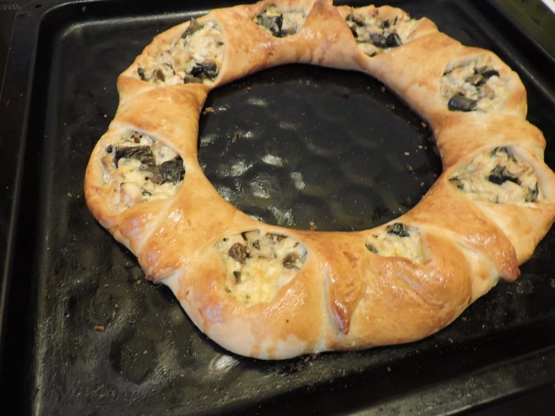 Пирог с грибами грибы, еда, пирог, сделай сам, фоничка