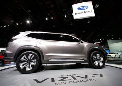 The Subaru Viziv-7 SUV concept car is displayed during the North American International Auto Show in Detroit, Michigan, U.S., January 10, 2017. REUTERS/Brendan McDermid 
