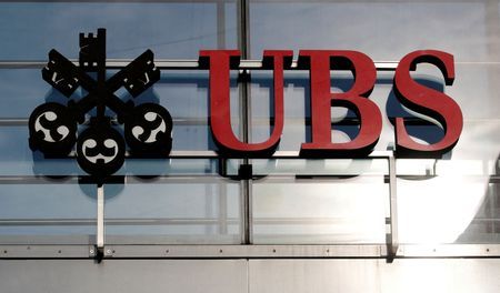 FILE PHOTO: The logo of Swiss bank UBS is seen in Zurich, Switzerland October 25, 2018. REUTERS/Arnd Wiegmann/File Photo