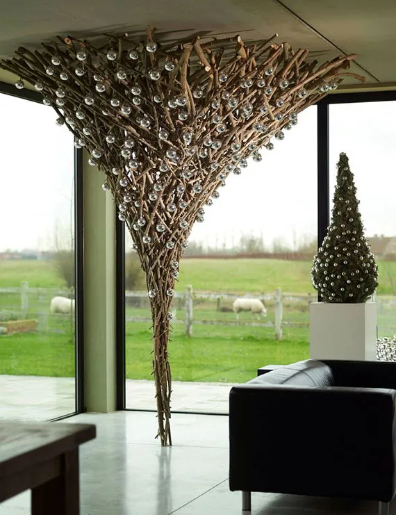 Как стильно украсить дом новогодними шарами интерьер,рукоделие,своими руками,сделай сам
