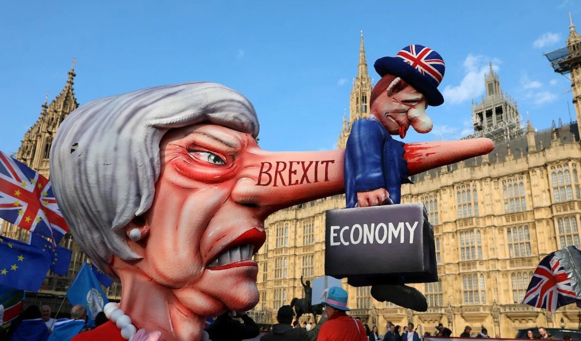 Акции протеста "Brexit" по поводу выхода Великобритании из Евросоюза.