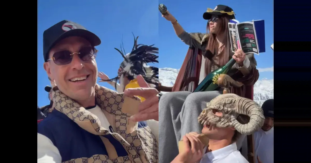 "Настоящий сюр". В Куршевеле закрывают сезон под хиты t.A.T.u. с украинской подругой скандального секс-коуча Алекса Лесли на троне