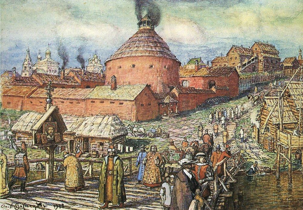 Пушечно-литейный двор на реке Неглинной в XVII век. 1918