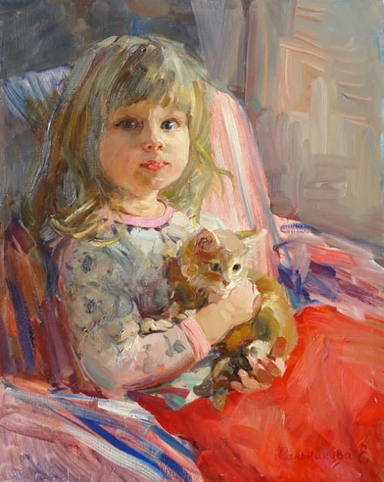 Художник Елена Сальникова. Про Мишкины яблоки 