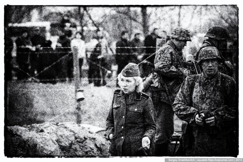 реконструкция, война, взгляд, девушки, женщины