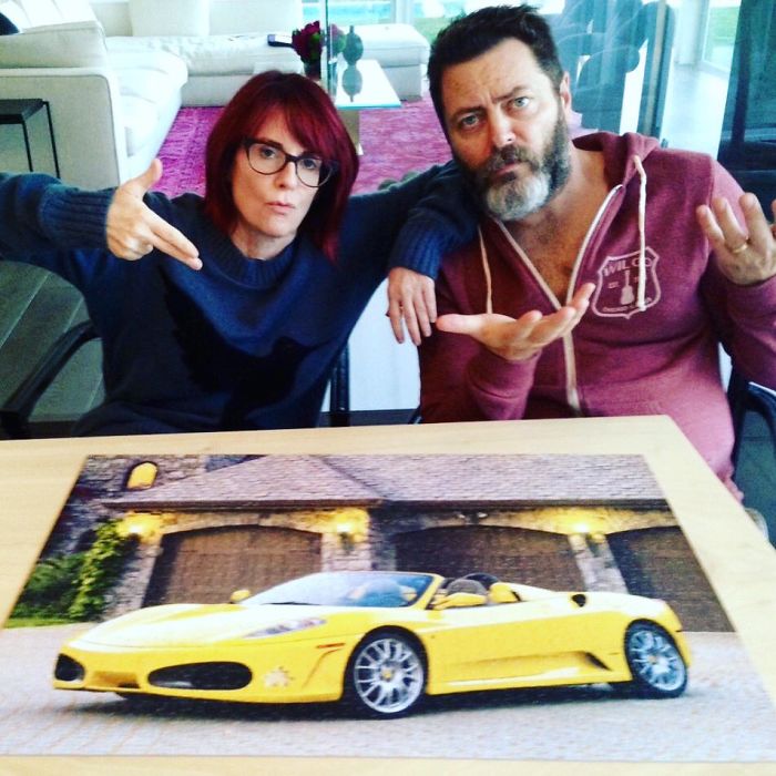 Nick-offerman-megan-mullally-puzzles