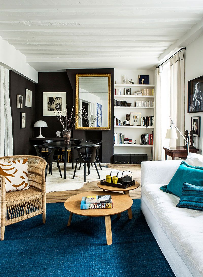 Прекрасный дизайн небольшой творческой квартиры в Париже интерьер и дизайн,квартира,Париж,французский стиль