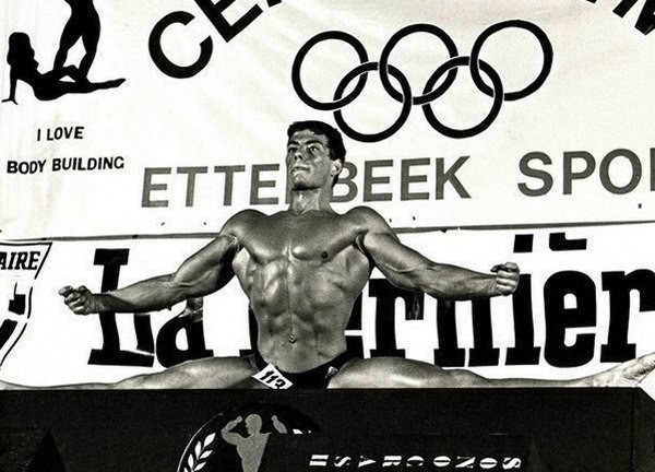 Жан-Клод Ван Дамм на любительском чемпионате Европы по бодибилдингу, 1978 год. знаменитости, история, люди