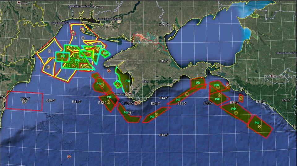 Карта россии вдоль черного моря