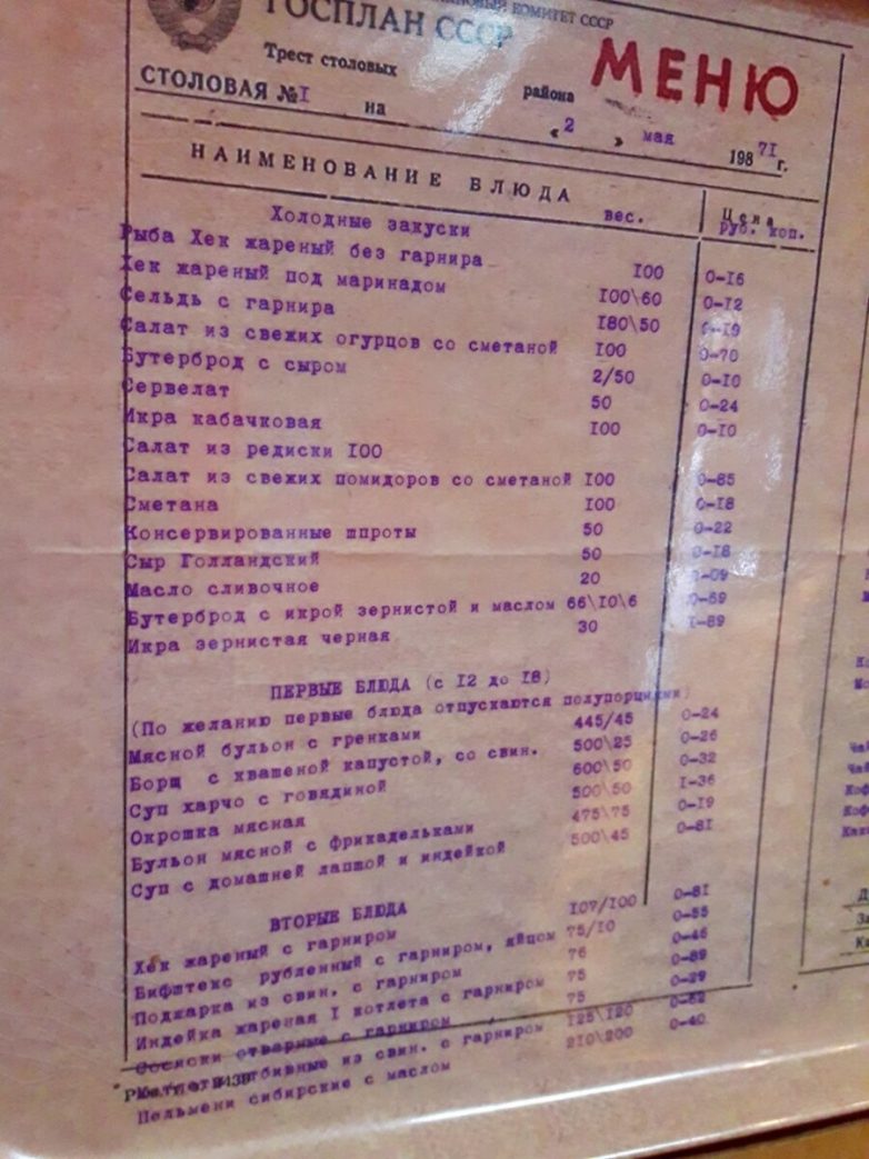 Давайте вместе вспомним ресторанные цены в СССР. Их могли позволить себе даже студенты Истории из жизни