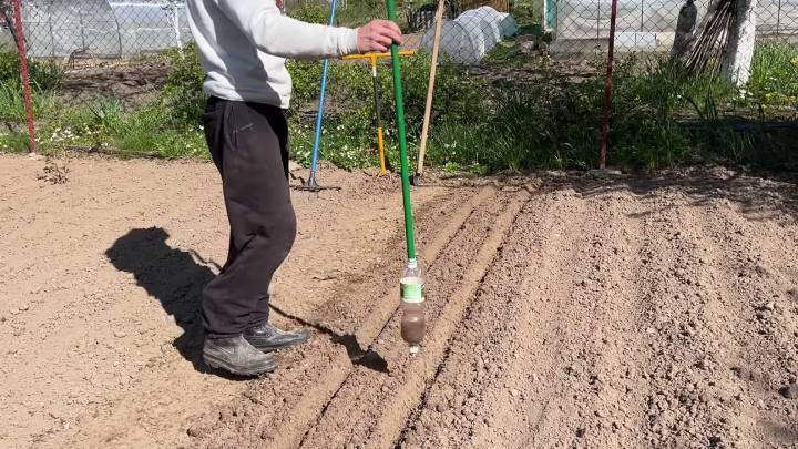 Дачный гений придумал сверхудобную сеялку из бутылки крышку, бутылку, семена, черенок, семян, нужно, сделайте, сеялку, понадобится, Теперь, возьмите, просто, отрезать, чтобы, размера, наклоняться, дачника, каждого, бутылки, будет