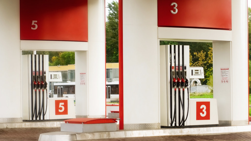 Empty petrol station