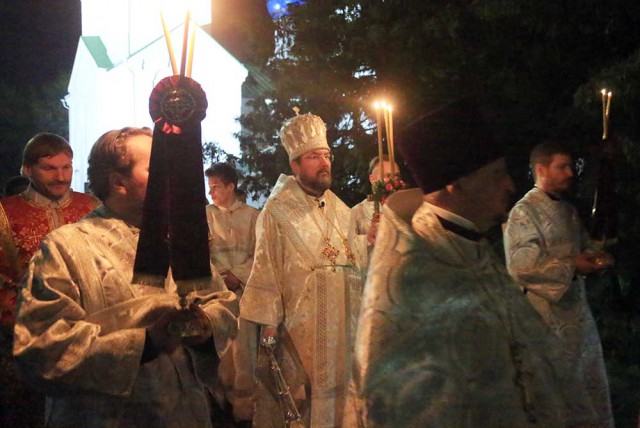 Пасхальная утреня и Божественная литургия в Никольском кафедральном соборе г. Бобруйска.