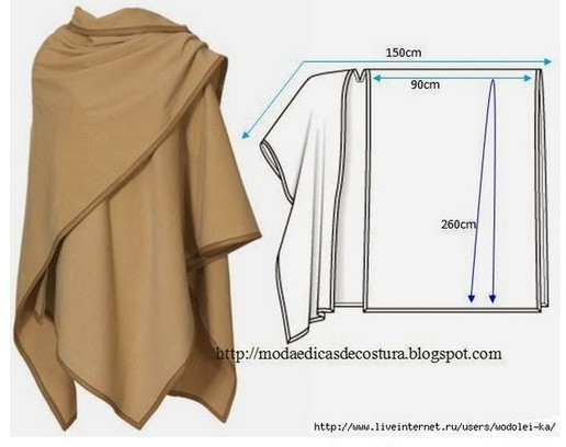 20 стильных пальто и пончо с выкройками: чтобы всегда быть в тренде… выкройка пончо