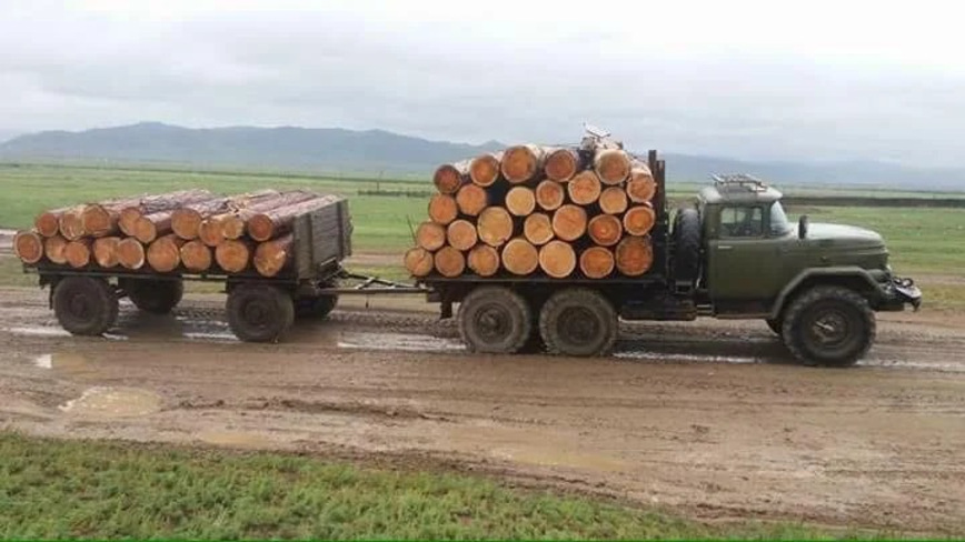 Как возят лес в Монголии авто и мото,автоновости,видео