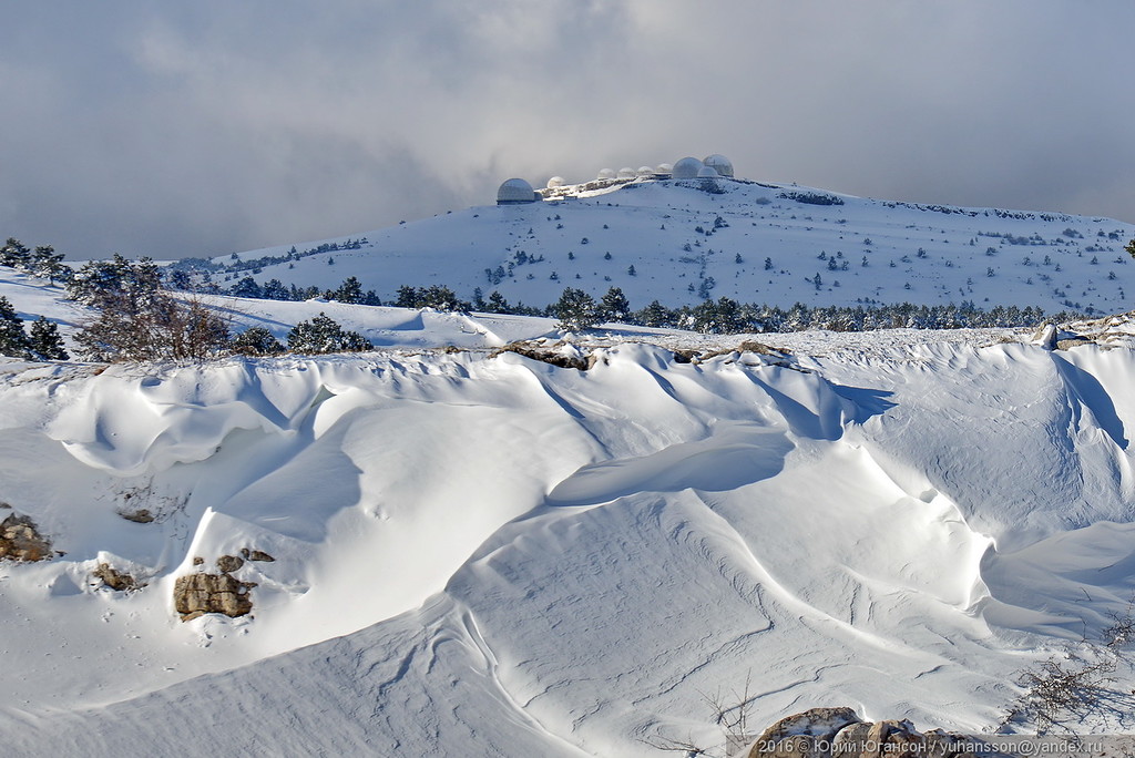 Горы крыма зимой
