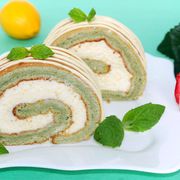 Мятное пирожное с лимонным курдом