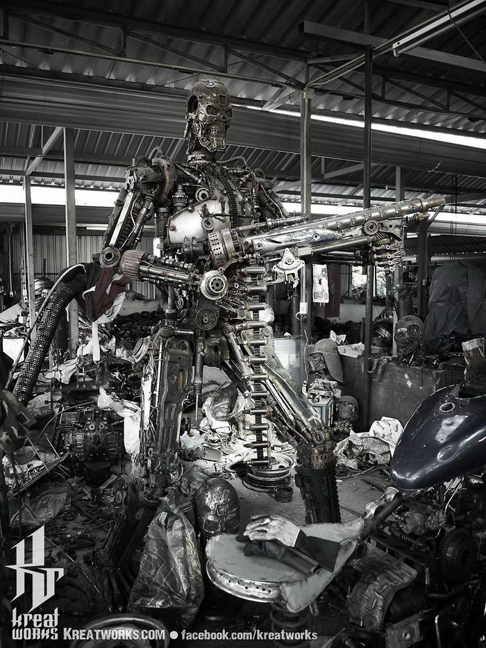 Роботы из металлического мусора: Невероятное мастерство! 