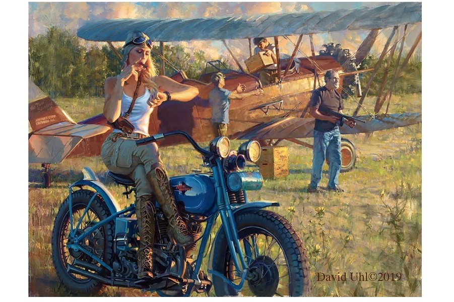 «Топливо для души»: ностальгические мотоциклетные картины Дэвида Уля 
